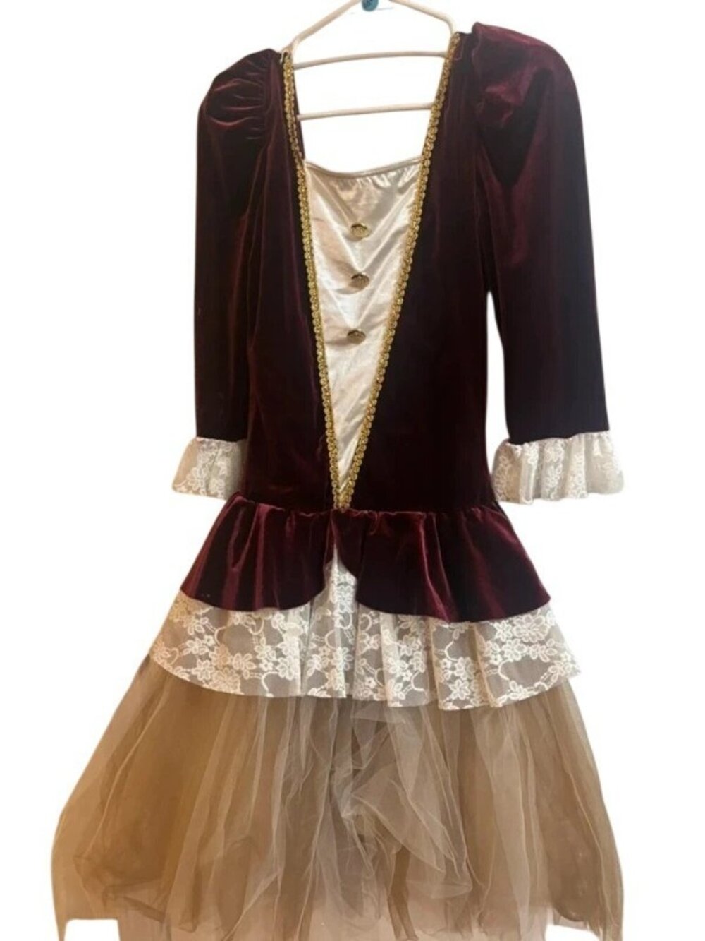 Weissman Tea Time Forever 10734 Velvet Vintage Style Dress Dance Costume Size MA